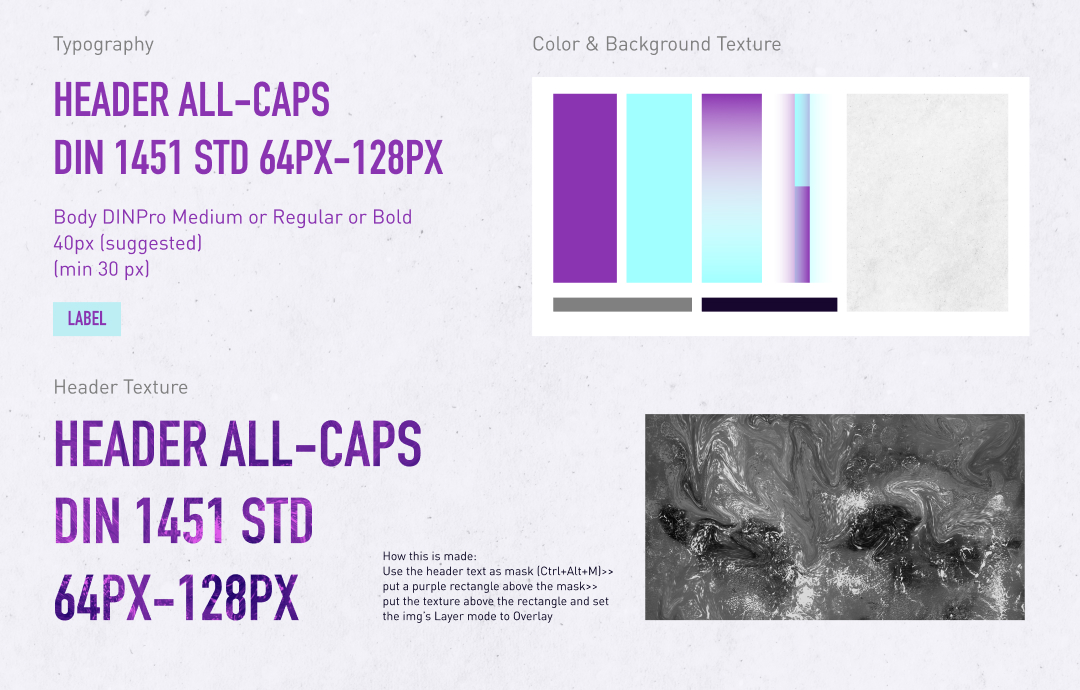 font and colours brand guide